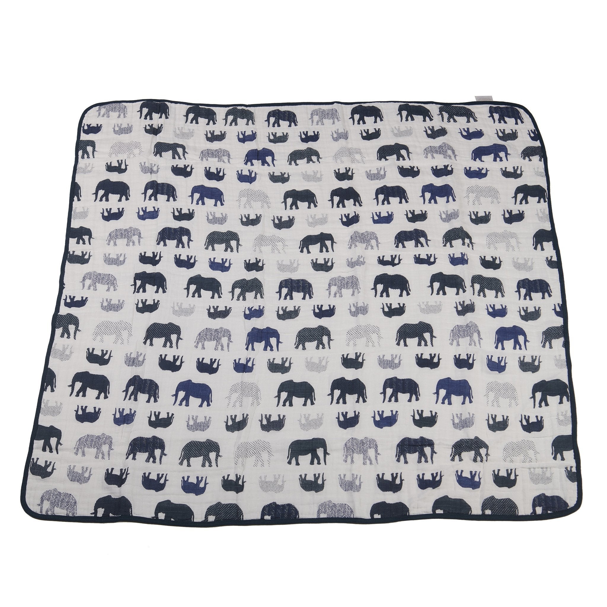 Blue Elephants and Spotted Wave Newcastle Blanket - Home Sweet Resale