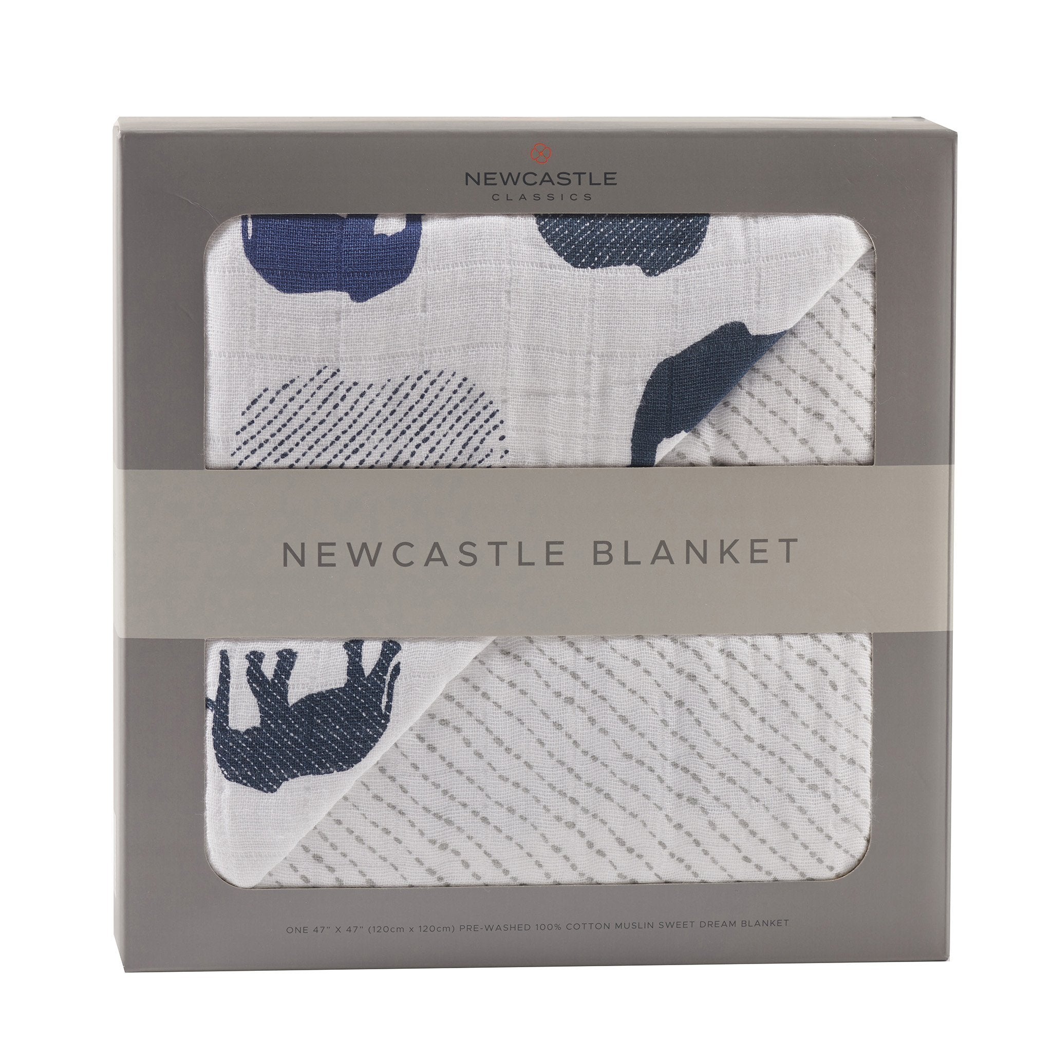 Blue Elephants and Spotted Wave Newcastle Blanket - Home Sweet Resale