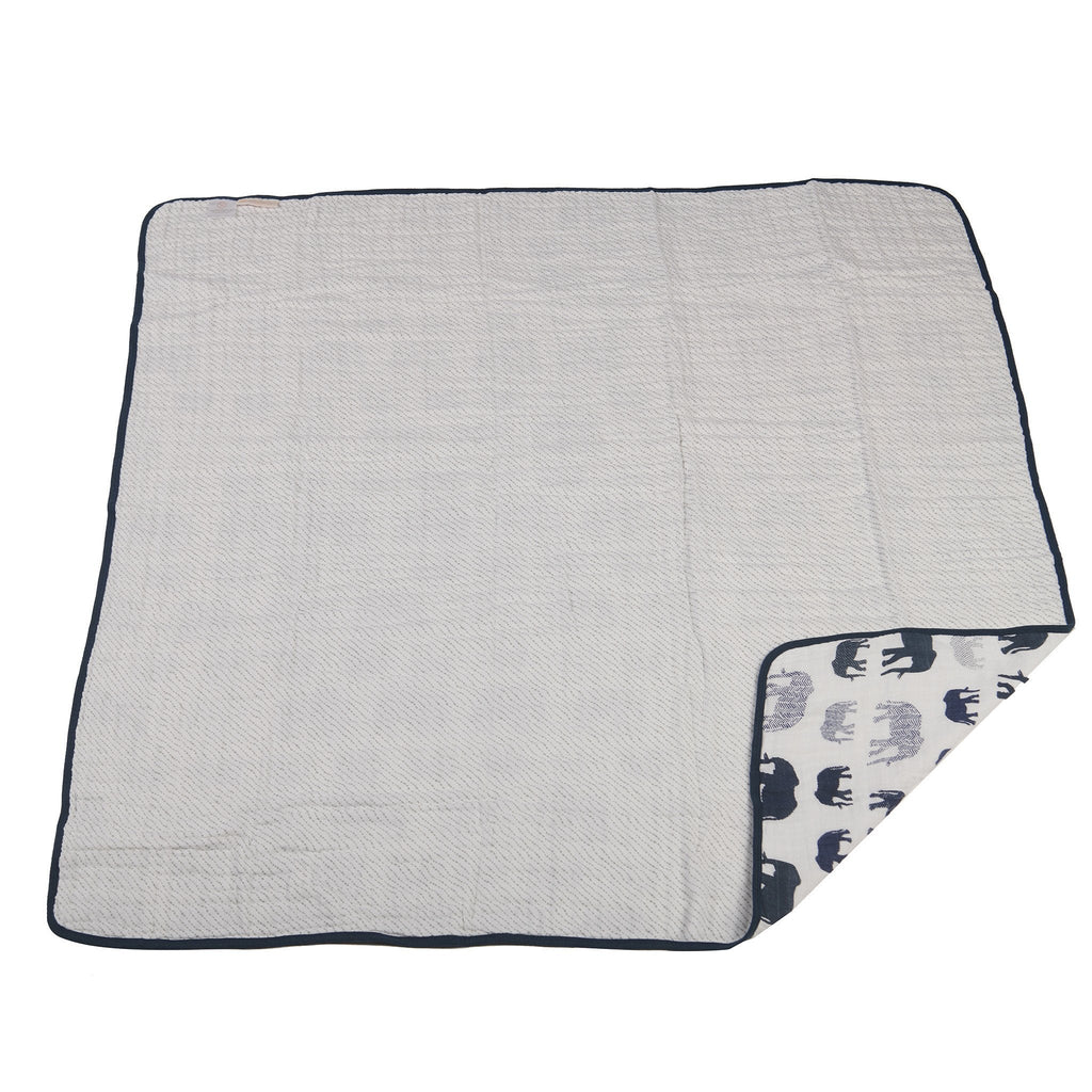 Blue Elephants and Spotted Wave Newcastle Blanket - Home Sweet Resale