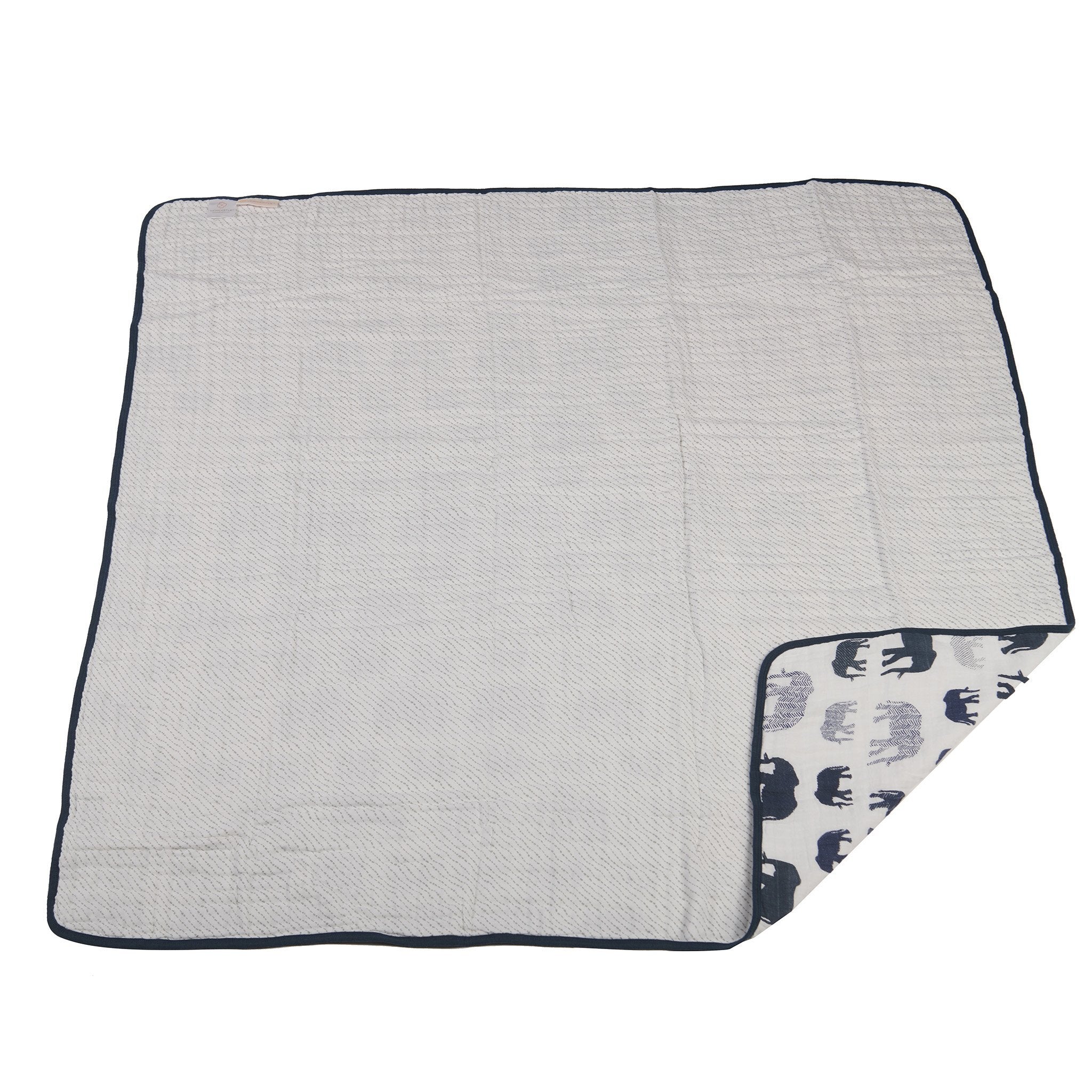Blue Elephants and Spotted Wave Newcastle Blanket - Home Sweet Resale