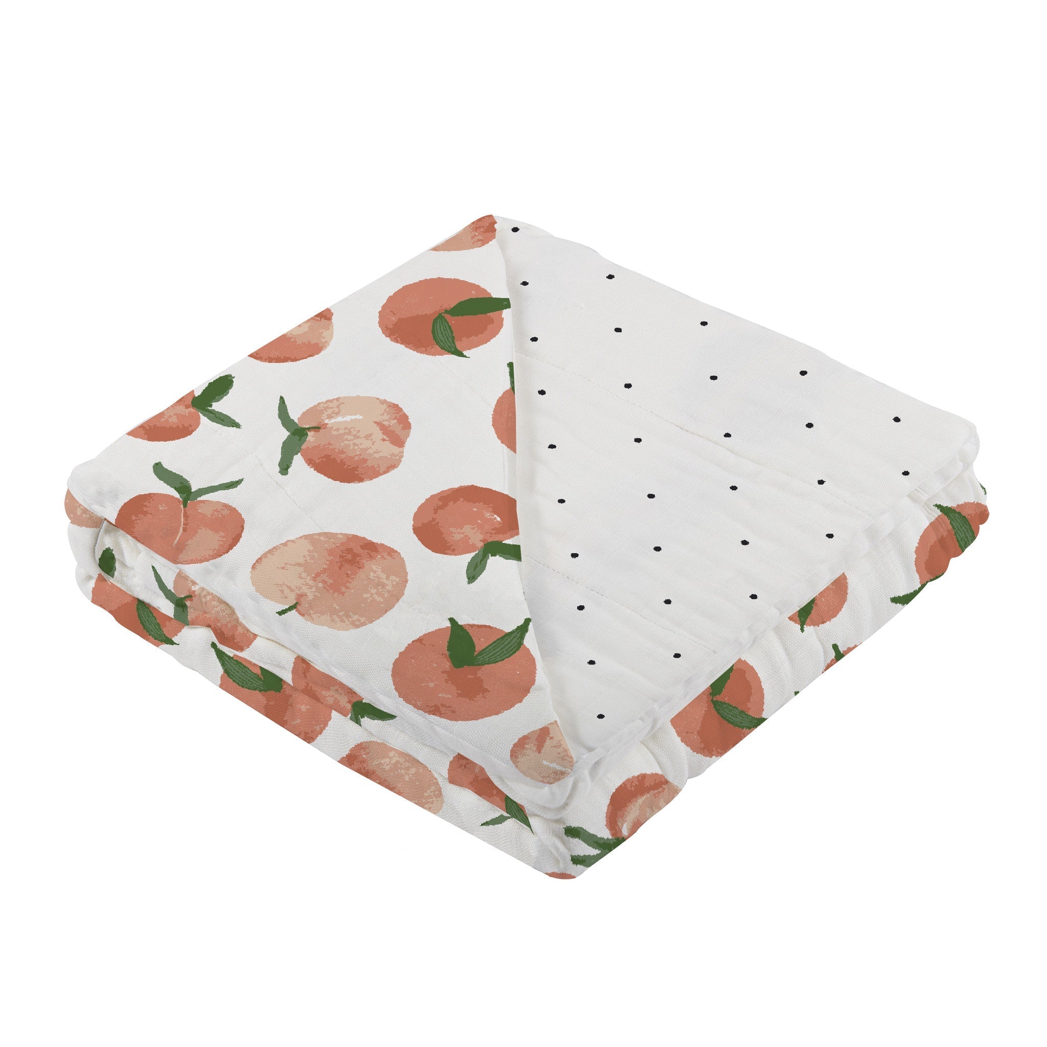 Carnelian Peaches and Black and White Polka Dot Newcastle Blanket - Home Sweet Resale