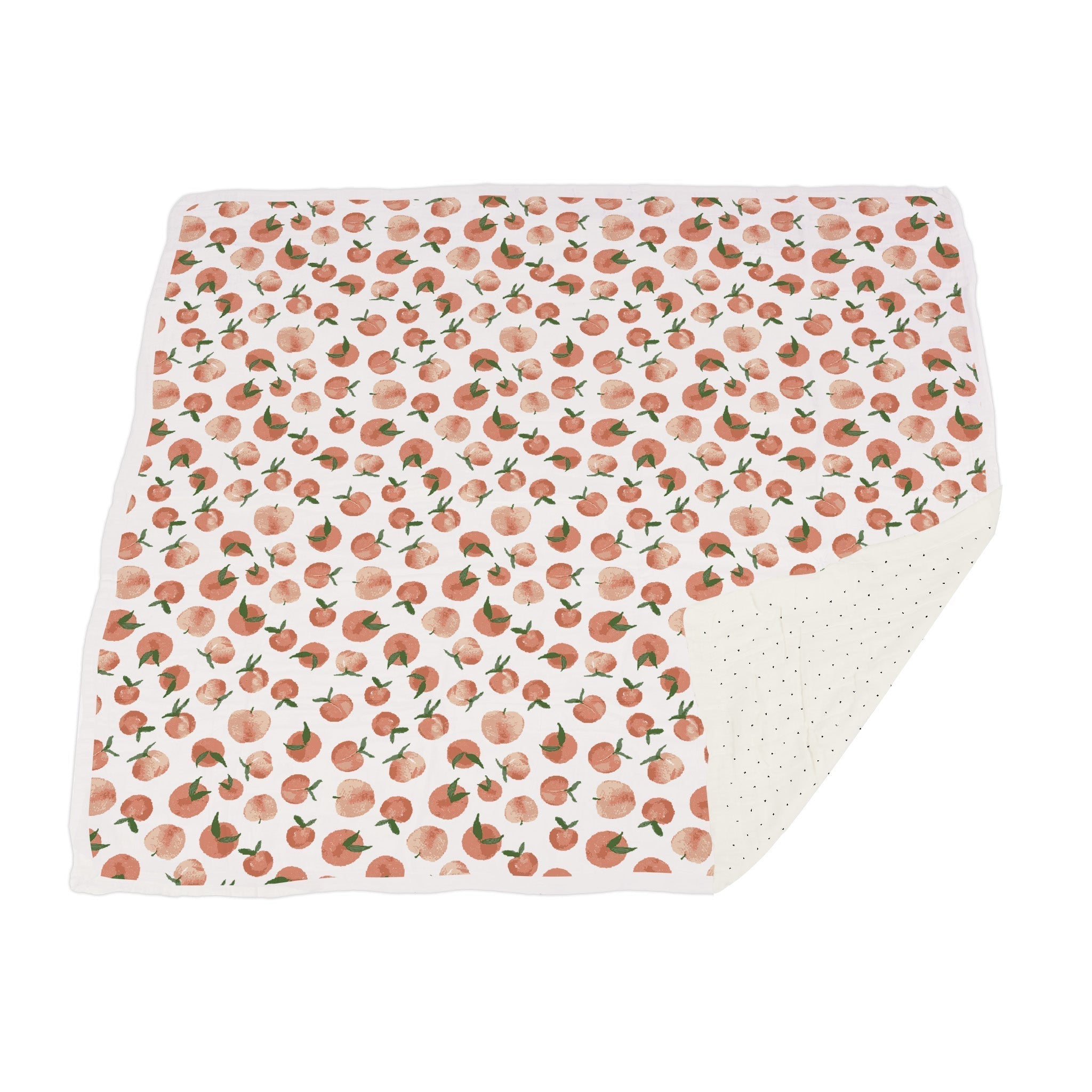 Carnelian Peaches and Black and White Polka Dot Newcastle Blanket - Home Sweet Resale