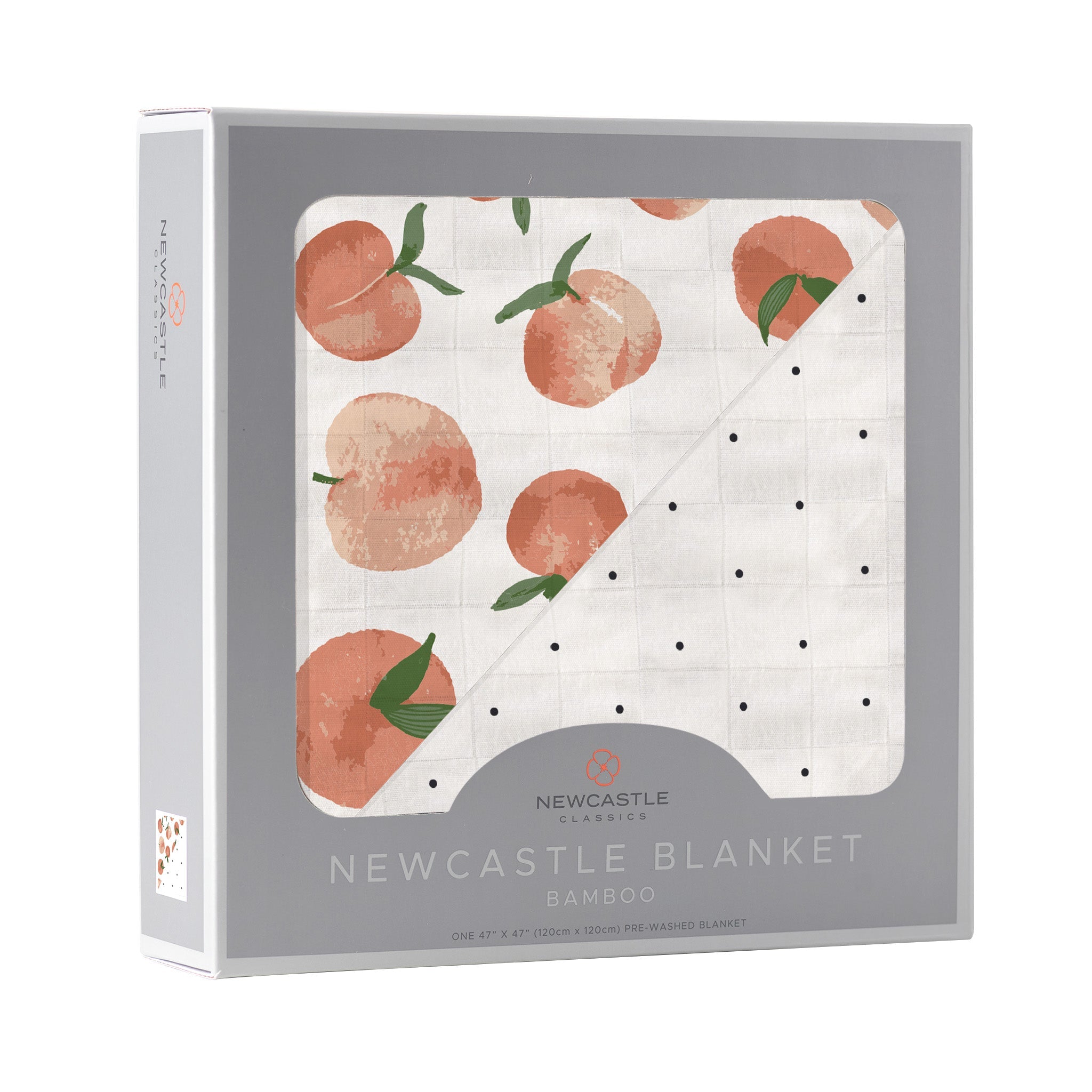 Carnelian Peaches and Black and White Polka Dot Newcastle Blanket - Home Sweet Resale