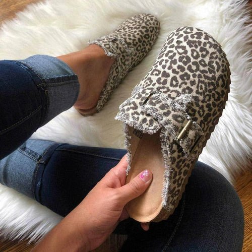 Flat Heel Round Toe Canvas Loafer Women's Vintage Clogs - Home Sweet Resale