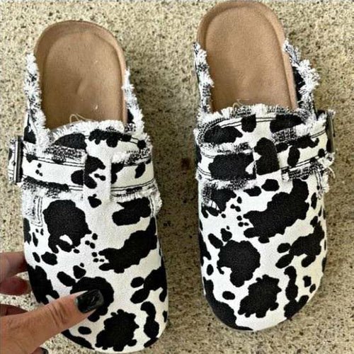 Flat Heel Round Toe Canvas Loafer Women's Vintage Clogs - Home Sweet Resale
