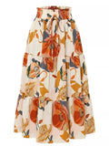 Full Size Floral Print Tiered Skirt Plus Size - Home Sweet Resale