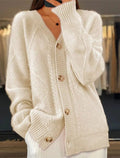 Full Size Textured Knit Button - Down Cardigan Plus Size - Home Sweet Resale