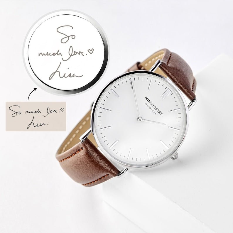 Handwriting Gifts for Groom, Engraved Watch for Men - Home Sweet Resale