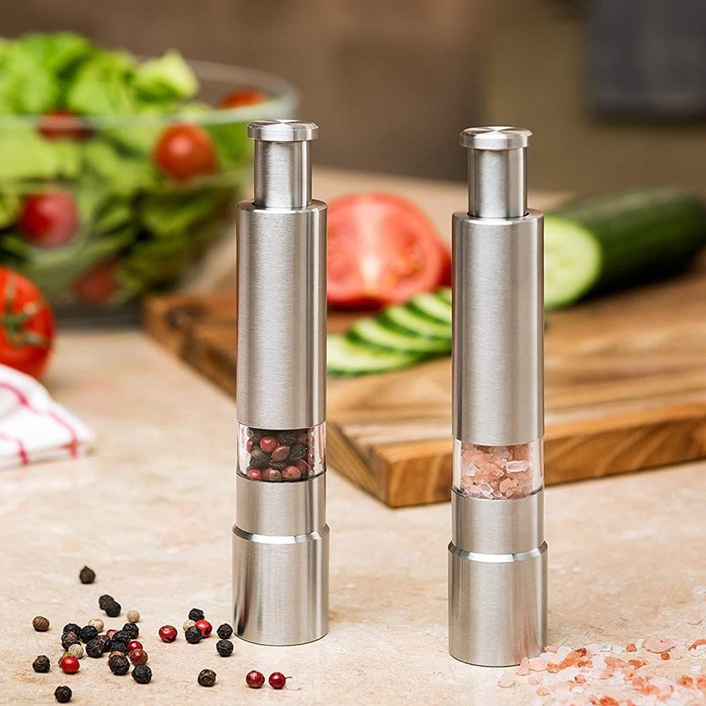 Premium Stainless Steel Salt and Pepper Spice Grinder - Home Sweet Resale