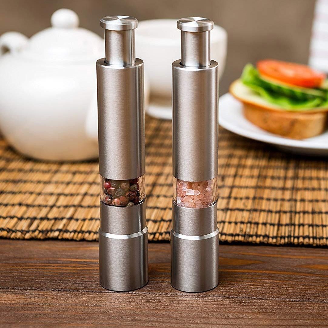 Premium Stainless Steel Salt and Pepper Spice Grinder - Home Sweet Resale