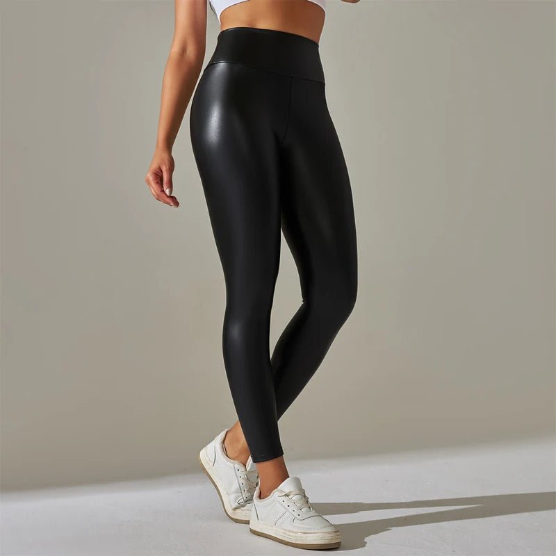 Trendy New Oversized WOMEN'S Leggings, High Waisted Tight and Sexy PU - Home Sweet Resale