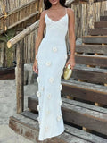 White Flower Maxi : Cami Dress - Home Sweet Resale