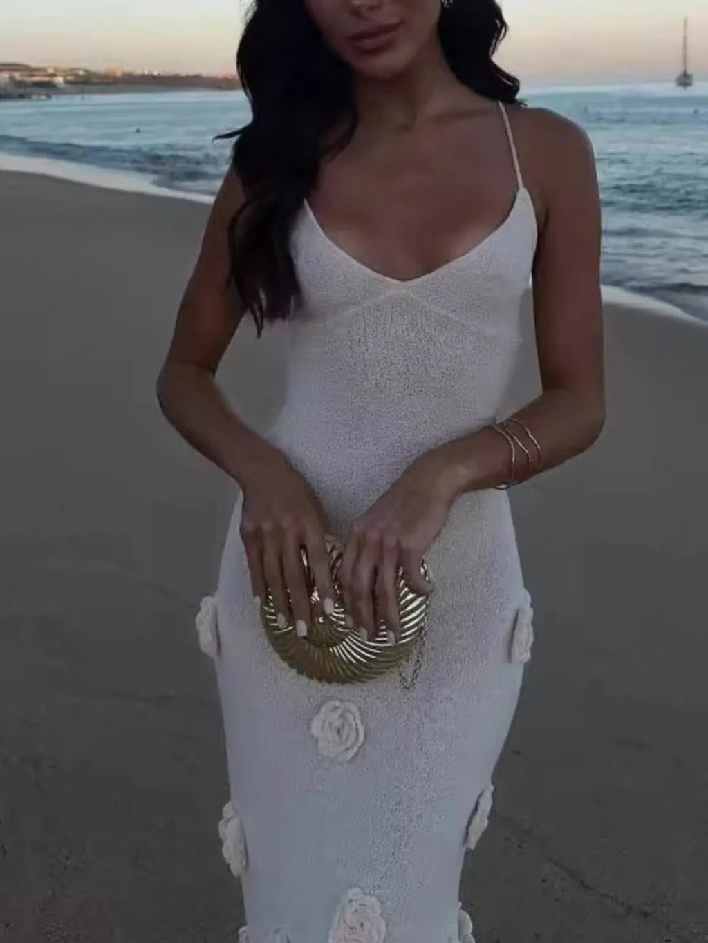 White Flower Maxi : Cami Dress - Home Sweet Resale