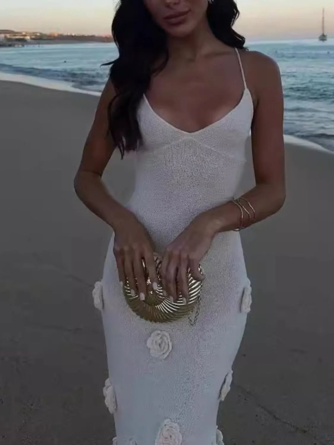 White Flower Maxi : Cami Dress - Home Sweet Resale